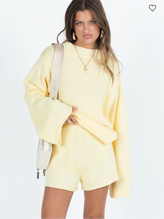 Princess Polly Sweaters - Princess Polly Cheyenne Yellow Sweater Lounge Set Size L/XL